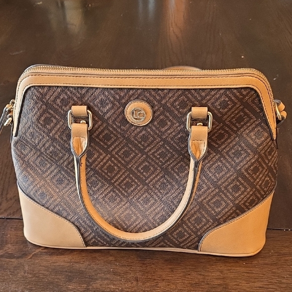 Liz Claiborne Handbags - Liz Claiborne Patterned Brown Satchel